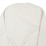 NIKE Womens White XS Crew Neck Sweatshirt Cotton Blend Pullover Lightweight