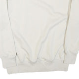 NIKE Womens White XS Crew Neck Sweatshirt Cotton Blend Pullover Lightweight
