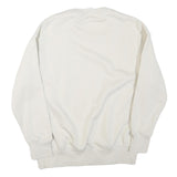 NIKE Womens White XS Crew Neck Sweatshirt Cotton Blend Pullover Lightweight