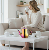Anygleam Pink Rainbow Stainless Steel Teapot with Filter – Multi-Purpose Kettle for Coffee, Tea, Oil & Seasonings