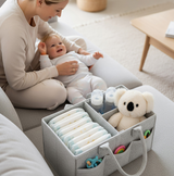 Anysort Mommy Diaper Bag Light Grey Organizer Multifunctional Newborn Things Nursery Stackers and Caddies Pouch Large Storage