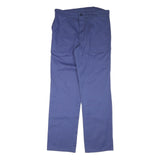 ZIMCO Mens Cotton Blend Blue Regular Button Trousers W36 L36 Workwear Utility