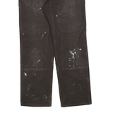 CARHARTT Womens Cotton Blend Brown Relaxed Straight Trousers W30 L30 Durable