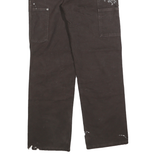 CARHARTT Womens Cotton Blend Brown Relaxed Straight Trousers W30 L30 Durable