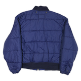 BENETTON Womens Blue Bomber Jacket L Polyester Blend Puffer Casual Wear