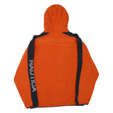 NAUTICA Mens Orange & Navy Hooded Zip Jacket XL Polyester Blend Plain Casual