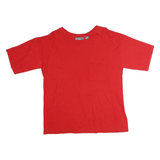 GITANO Mens Red Pocket T-Shirt M Short Sleeve Crew Neck Plain Cotton