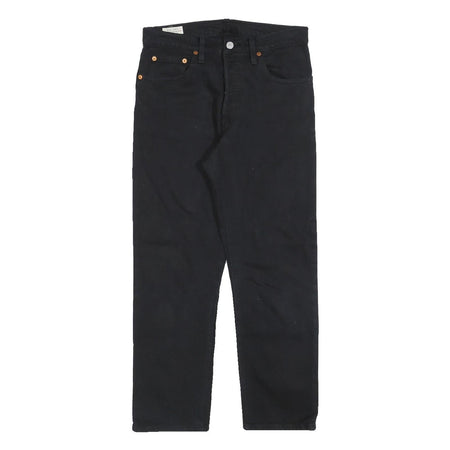 LEVI'S 501 BIG E Womens Jeans Black Regular Straight Denim W27 L26 Button Fit