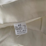 Unbranded Mini Skirt - 32W UK 12 Cream Polyester Blend