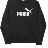PUMA Mens Black Hoodie M Cotton Blend Pullover Hooded Sweatshirt