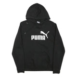 PUMA Mens Black Hoodie M Cotton Blend Pullover Hooded Sweatshirt