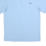 CHAPS Mens Blue Polo Shirt M Cotton Blend Short Sleeve Plain Classic Comfort