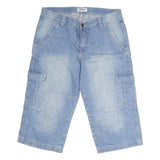 JOH BANER Mens Shorts Blue Casual Cargo Cotton M W34 Comfortable Durable