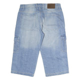 JOH BANER Mens Shorts Blue Casual Cargo Cotton M W34 Comfortable Durable