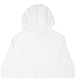 NIKE Mens White Hoodie S Cotton Blend Pullover Drawstring Pocket Casual