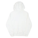 NIKE Mens White Hoodie S Cotton Blend Pullover Drawstring Pocket Casual