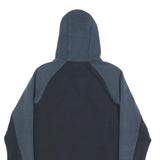 NIKE Mens Blue & Black Full Zip Hoodie S Cotton Blend Casual Sportswear