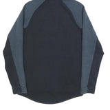 NIKE Mens Blue & Black Full Zip Hoodie S Cotton Blend Casual Sportswear