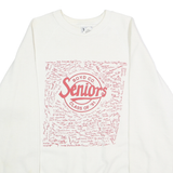 LEE Mens White Boyd Co Seniors Class Of 91 Crew Neck XL Sweatshirt Cotton Blend