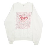 LEE Mens White Boyd Co Seniors Class Of 91 Crew Neck XL Sweatshirt Cotton Blend