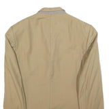 YVES SAINT LAURENT Mens Beige Wool Blazer Tailored L Button Plain Jacket Elegant