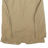 YVES SAINT LAURENT Mens Beige Wool Blazer Tailored L Button Plain Jacket Elegant
