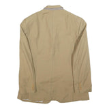 YVES SAINT LAURENT Mens Beige Wool Blazer Tailored L Button Plain Jacket Elegant