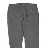 DICKIES Womens Grey Cotton Blend Regular Straight Trousers W40 L30 Workwear
