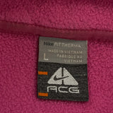 Nike Acg Fleece Jacket - Large Pink Polyester