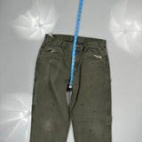 Dickies Carpenter Trousers - 31W 30L Green Cotton