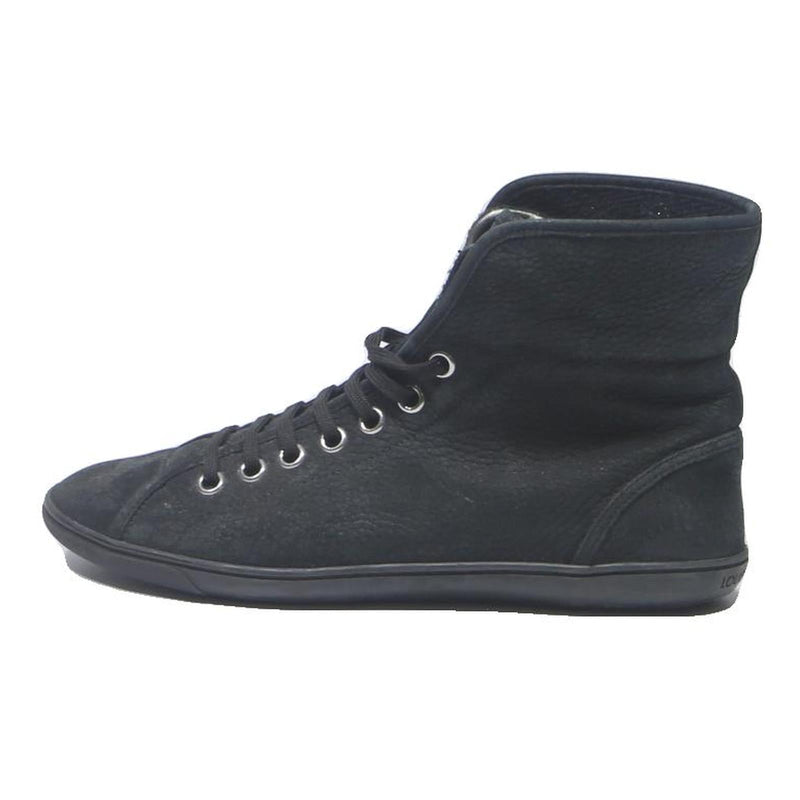LOUIS VUITTON Mens Black Leather High Top Trainers UK 6 Premium Designer