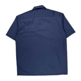 Dickies Short Sleeve Shirt - Large Blue Polyester Blend