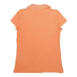 TOMMY HILFIGER Mens Orange Short Sleeve Plain M Polo Shirt Cotton Casual