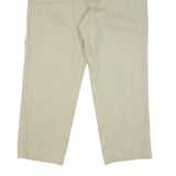 DICKIES Mens Cotton Blend Beige Classic Straight Trousers W40 L29 Workwear Zip