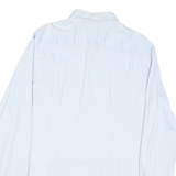 TOMMY HILFIGER Mens Blue L Button Down Casual Shirt Cotton Blend Long Sleeve