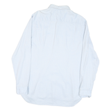 TOMMY HILFIGER Mens Blue L Button Down Casual Shirt Cotton Blend Long Sleeve