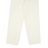 VILAGER Mens Cotton Blend White Regular Fit Straight Leg Trousers W30 L31