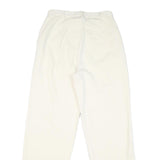 VILAGER Mens Cotton Blend White Regular Fit Straight Leg Trousers W30 L31