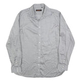 BEN SHERMAN Mens Grey Plain Shirt M Button Down Collar Long Sleeve Classic Fit