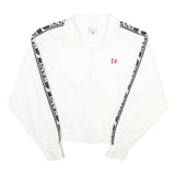 KARL KANI Womens White & Black Logo Track Jacket M Nylon Zip Lightweight