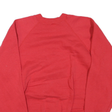 TULTEX Womens Red Cotton Blend Crew Neck L Sweatshirt Teddy Bear Flag Graphic