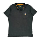Carhartt Polo Shirt - Large Black Cotton