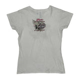 Harley Davidson Graphic T-Shirt - Medium White Cotton