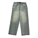 Unbranded Wide Leg Jeans - 32W 29L Acid Wash Denim