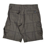 The North Face Checked Cargo Shorts - 34W 11L Grey Cotton