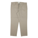 DOCKERS Mens Regular Fit Beige Cotton Blend Straight Leg Trousers W36 L29