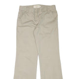 J.CREW Womens Cotton Blend Beige Regular Fit Straight Leg Trousers W31 L32