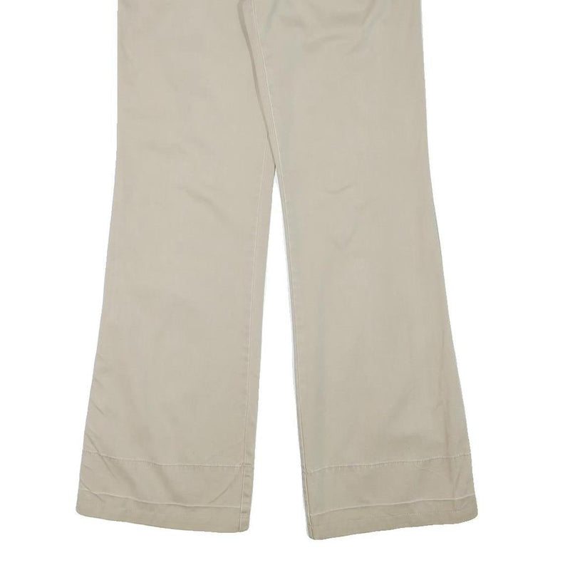 J.CREW Womens Cotton Blend Beige Regular Fit Straight Leg Trousers W31 L32