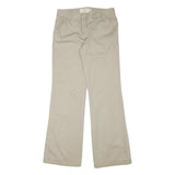 J.CREW Womens Cotton Blend Beige Regular Fit Straight Leg Trousers W31 L32