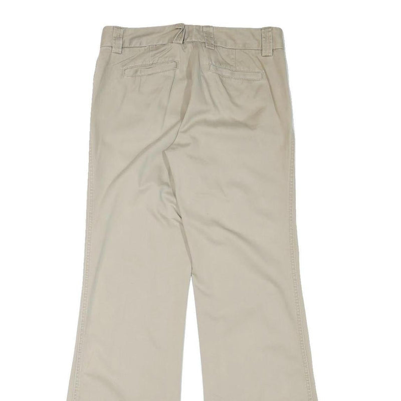 J.CREW Womens Cotton Blend Beige Regular Fit Straight Leg Trousers W31 L32